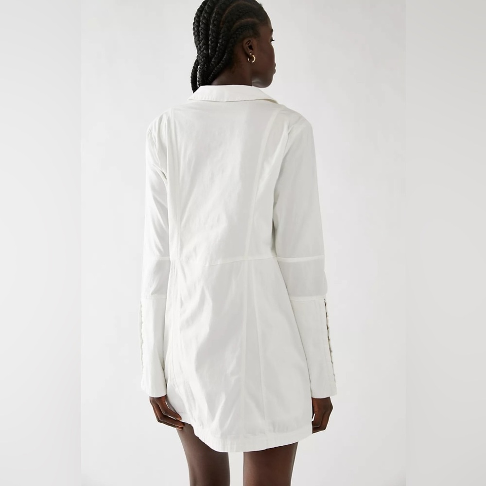 FREE PEOPLE Thea ivory shirt Minidress Size Medium - Picture 14 of 15